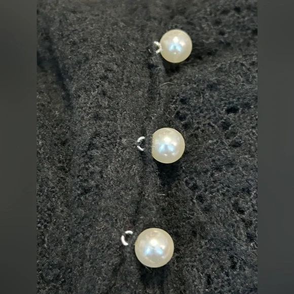 Rachel Parcell Black Knit Delicate Duster Cardigan, size Medium - Picture 7 of 10